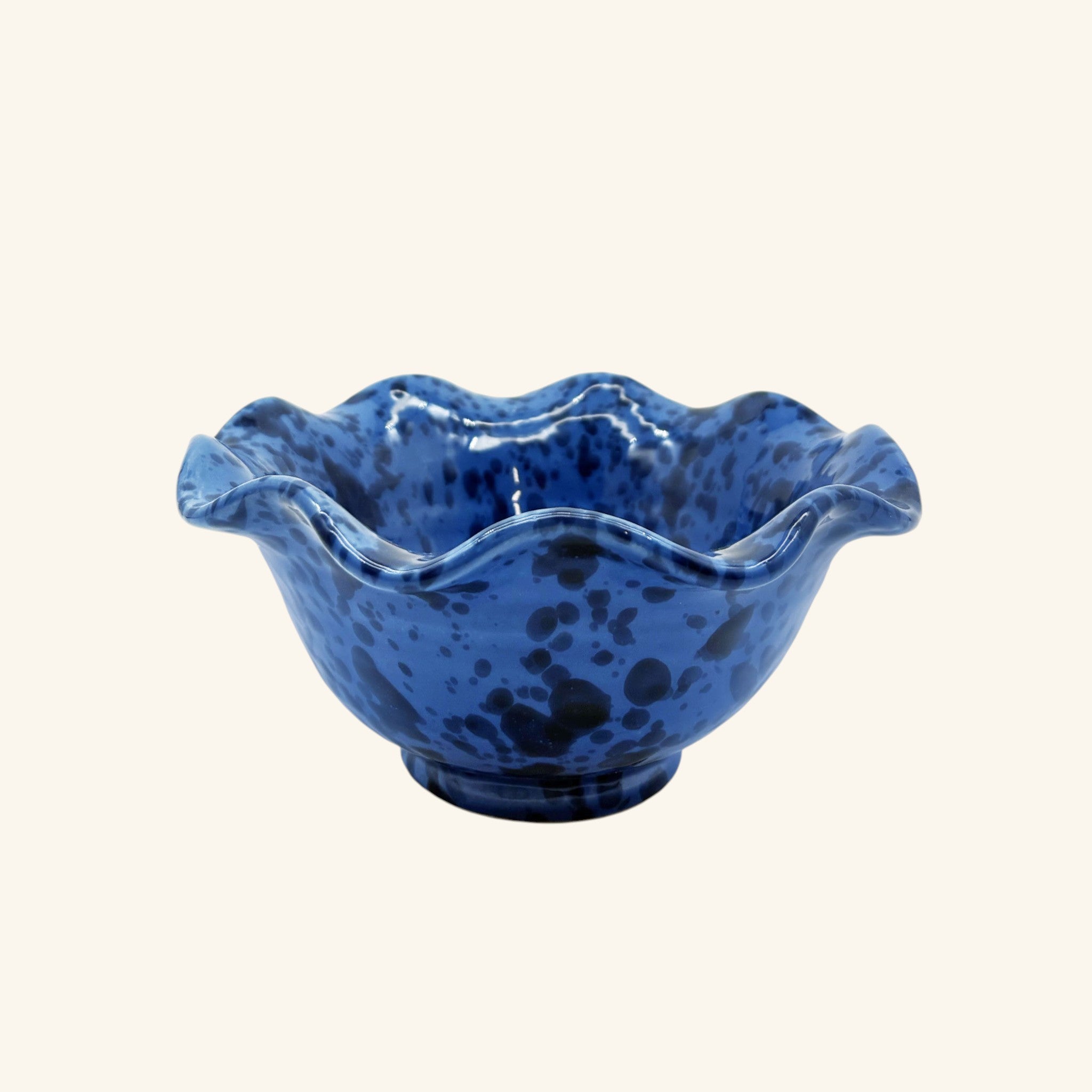 Small Wavy Splatterware Bowl