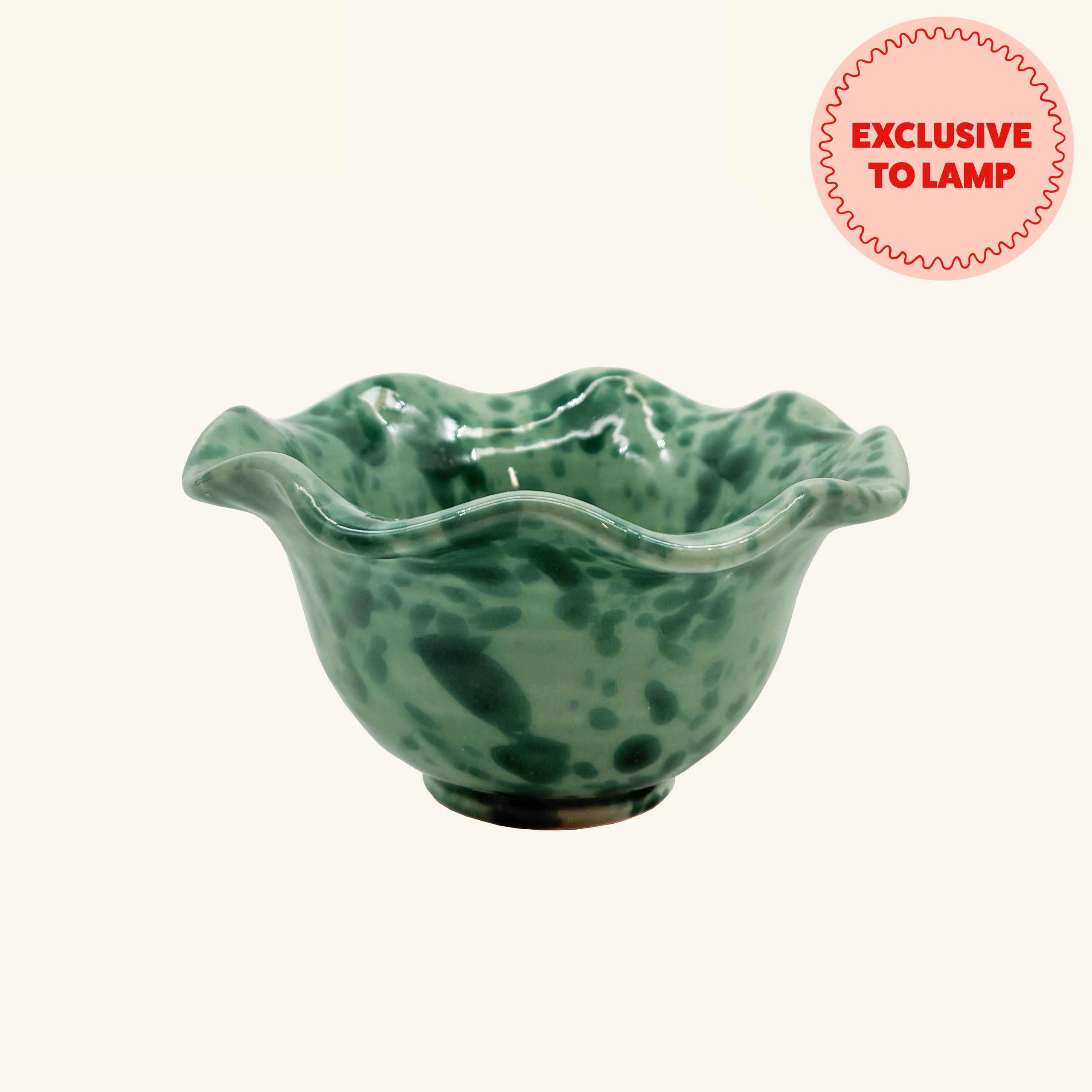 Small Wavy Splatterware Bowl