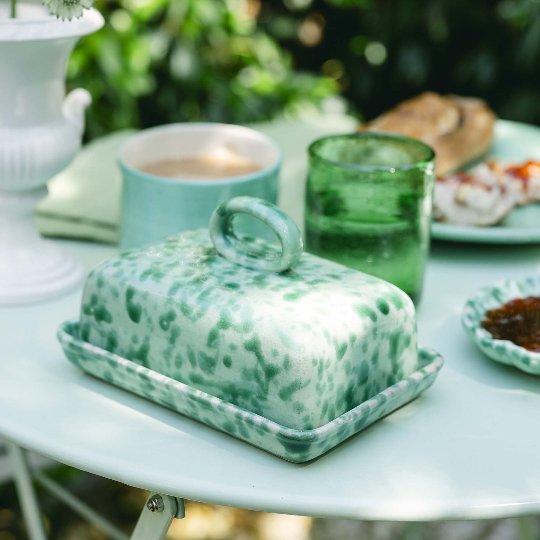 Splatterware Butter Dish