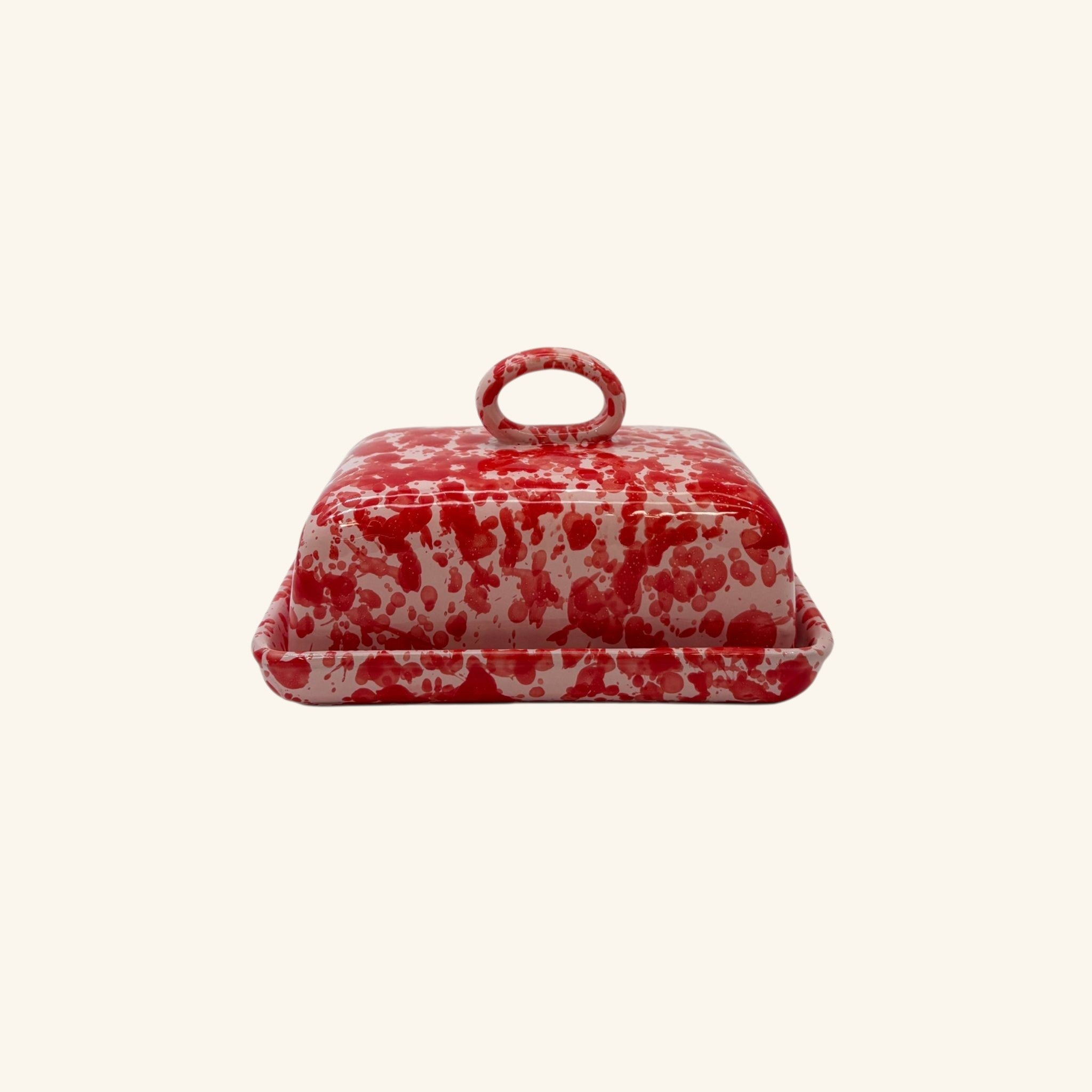 Splatterware Butter Dish