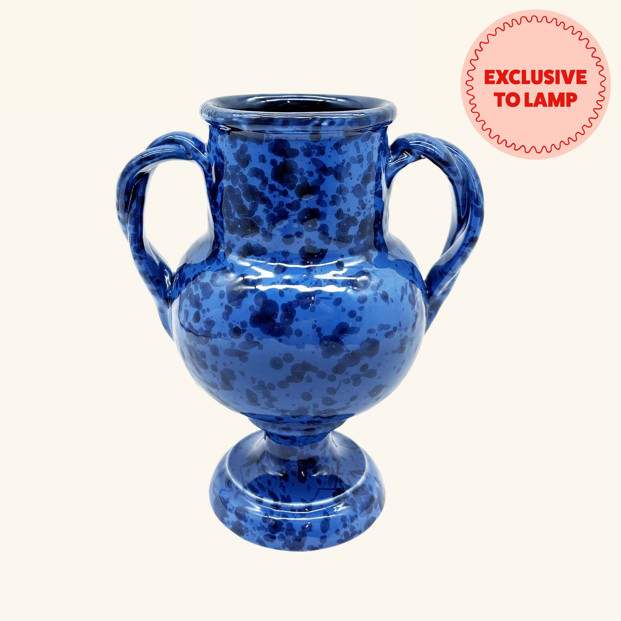 Splatterware Two Handle Vase