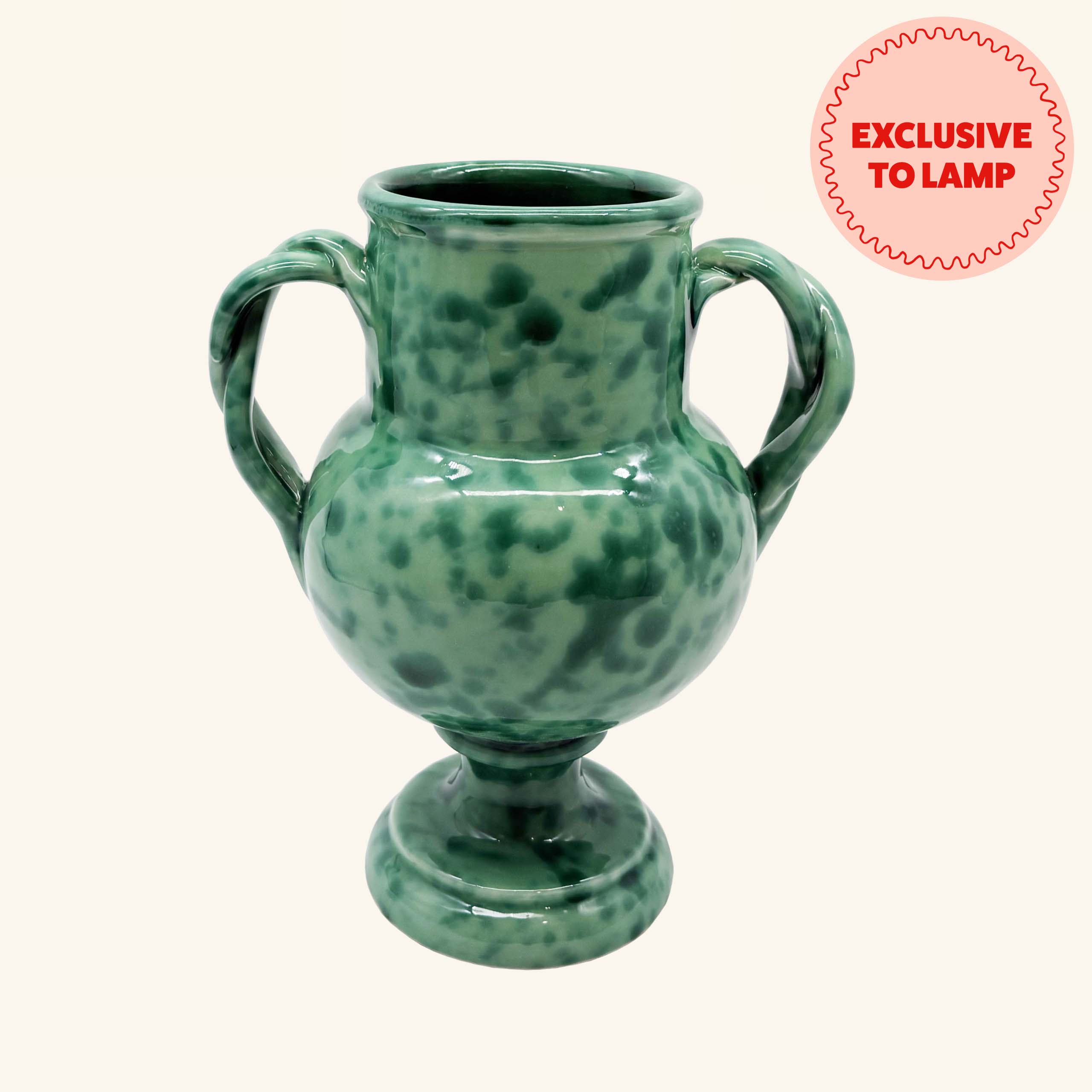 Splatterware Two Handle Vase