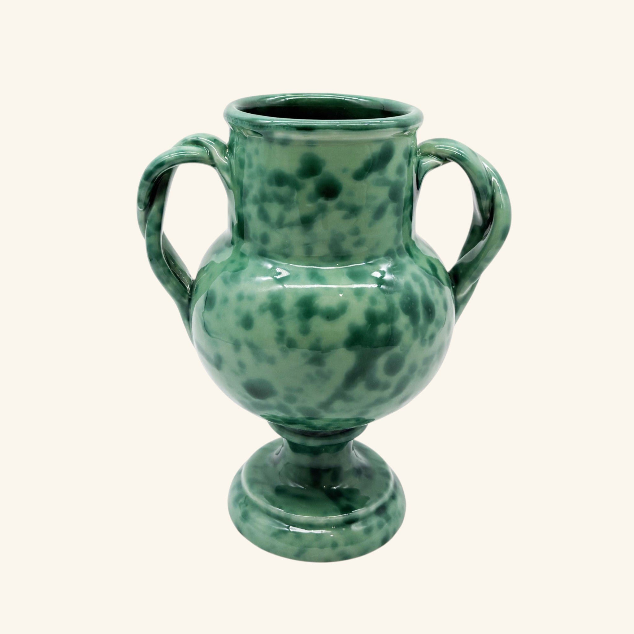 Splatterware Two Handle Vase
