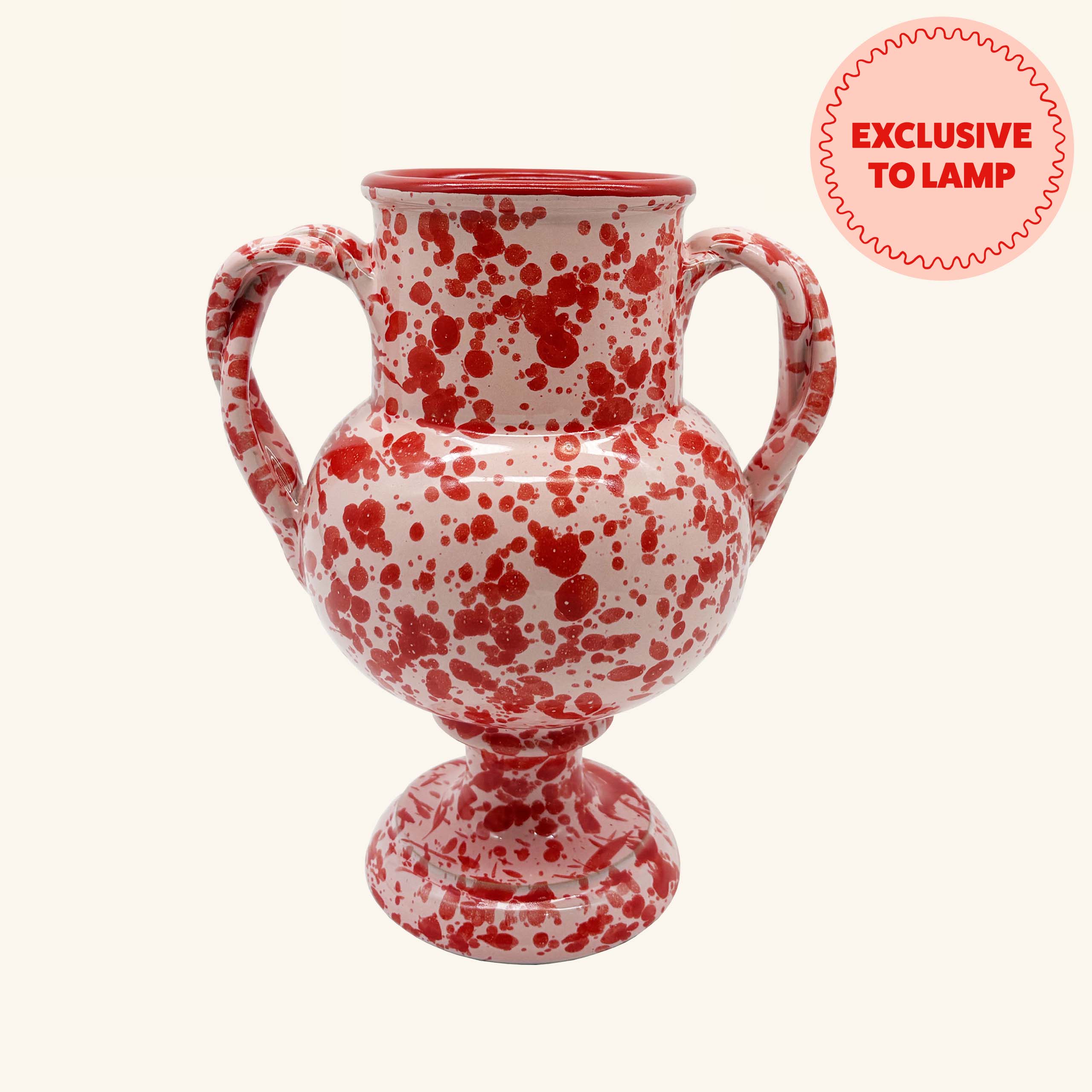 Splatterware Two Handle Vase