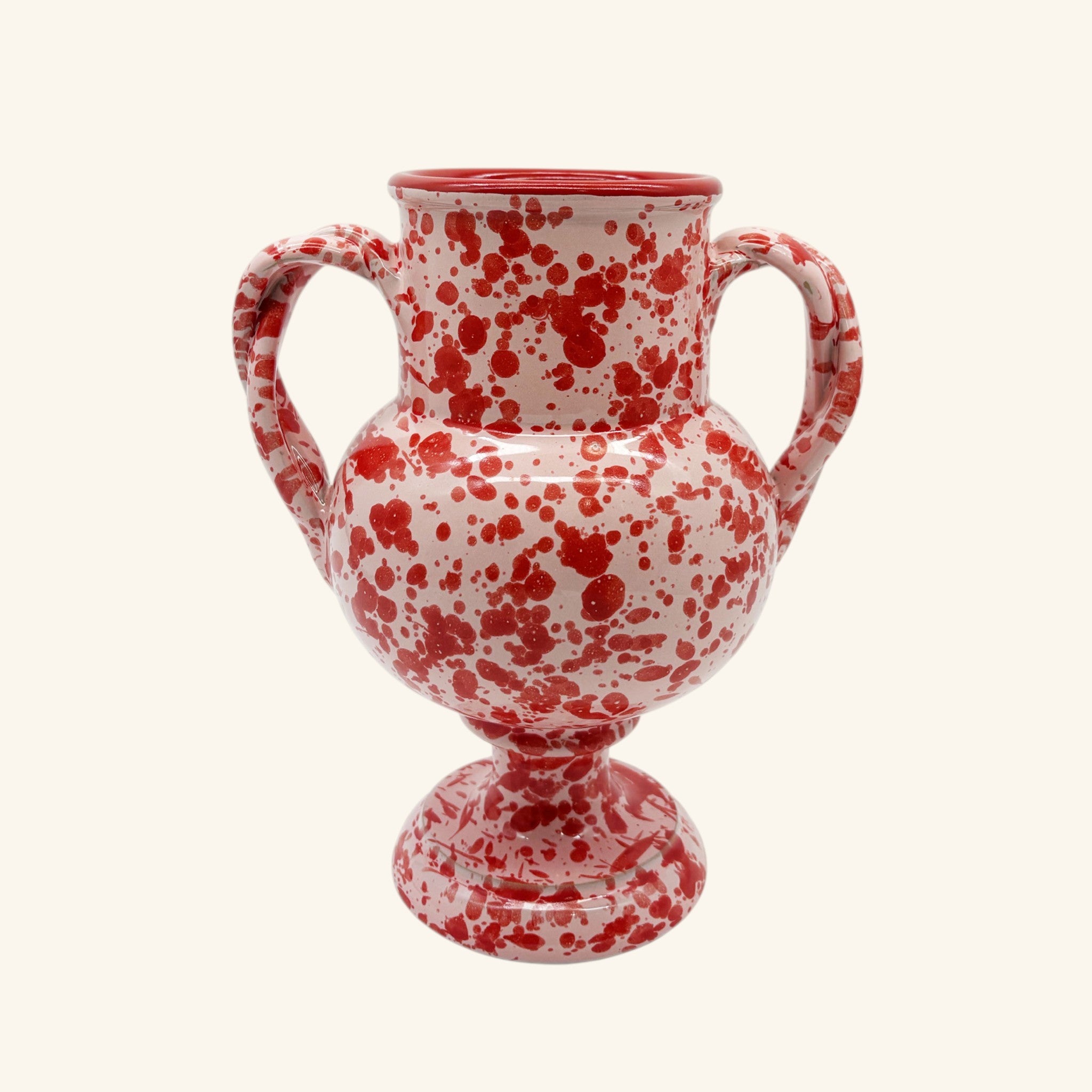 Splatterware Two Handle Vase