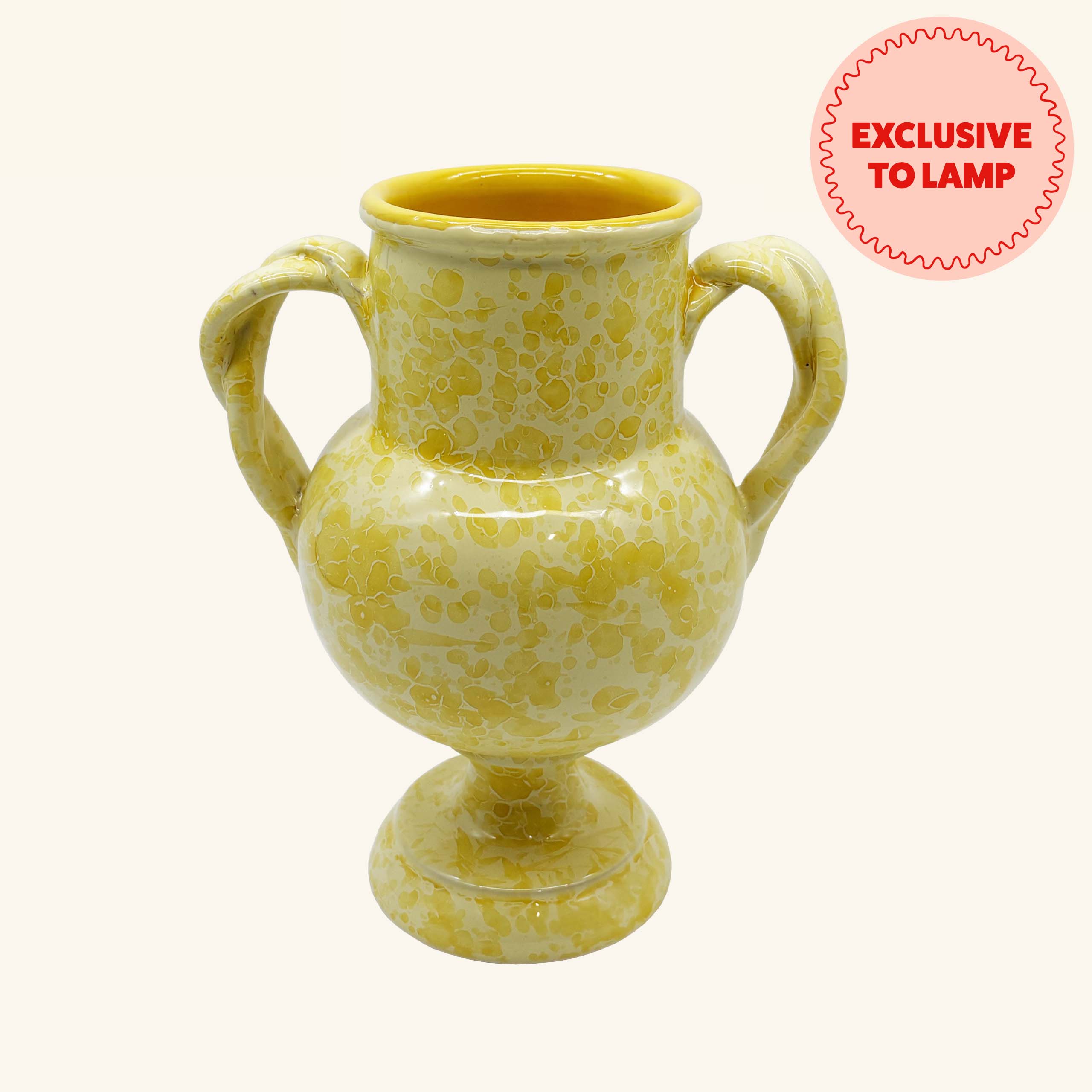 Splatterware Two Handle Vase