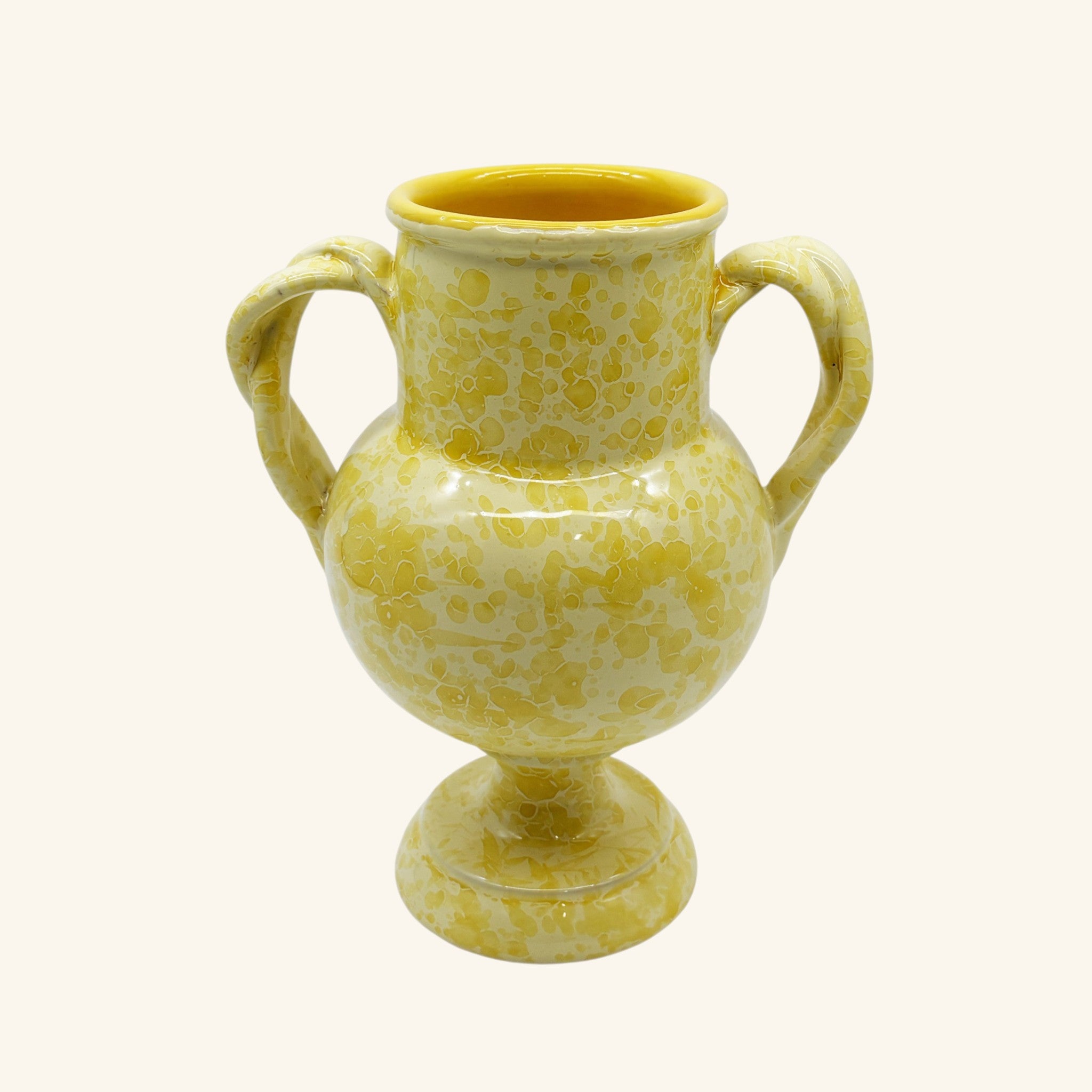 Splatterware Two Handle Vase