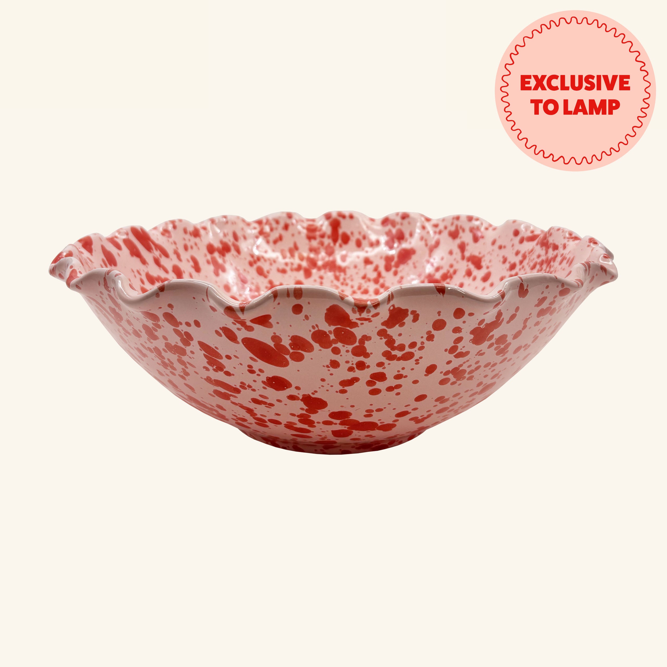 Large Splatterware Wavy Bowl LAMP LDN