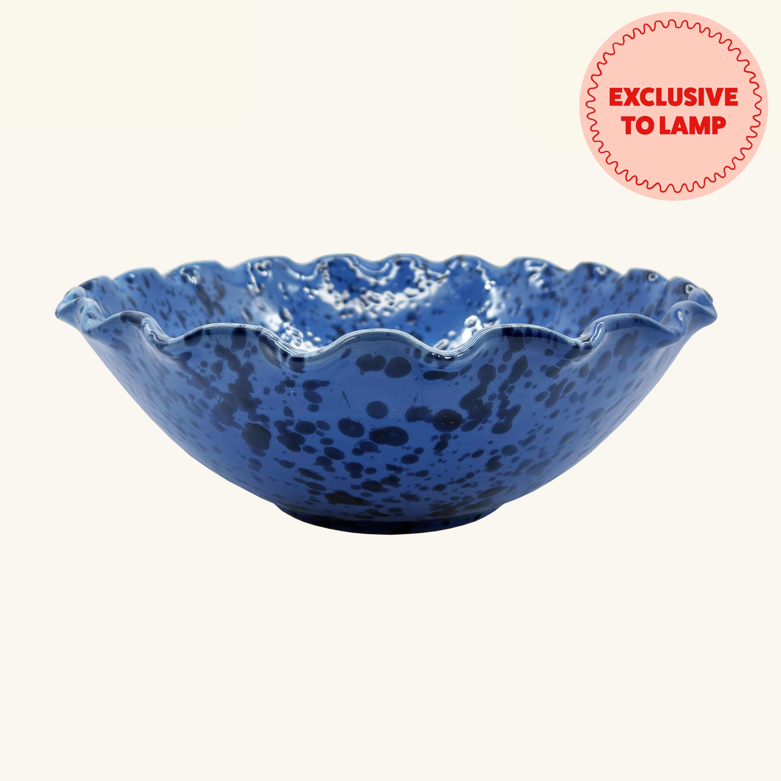 Large Splatterware Wavy Bowl LAMP LDN
