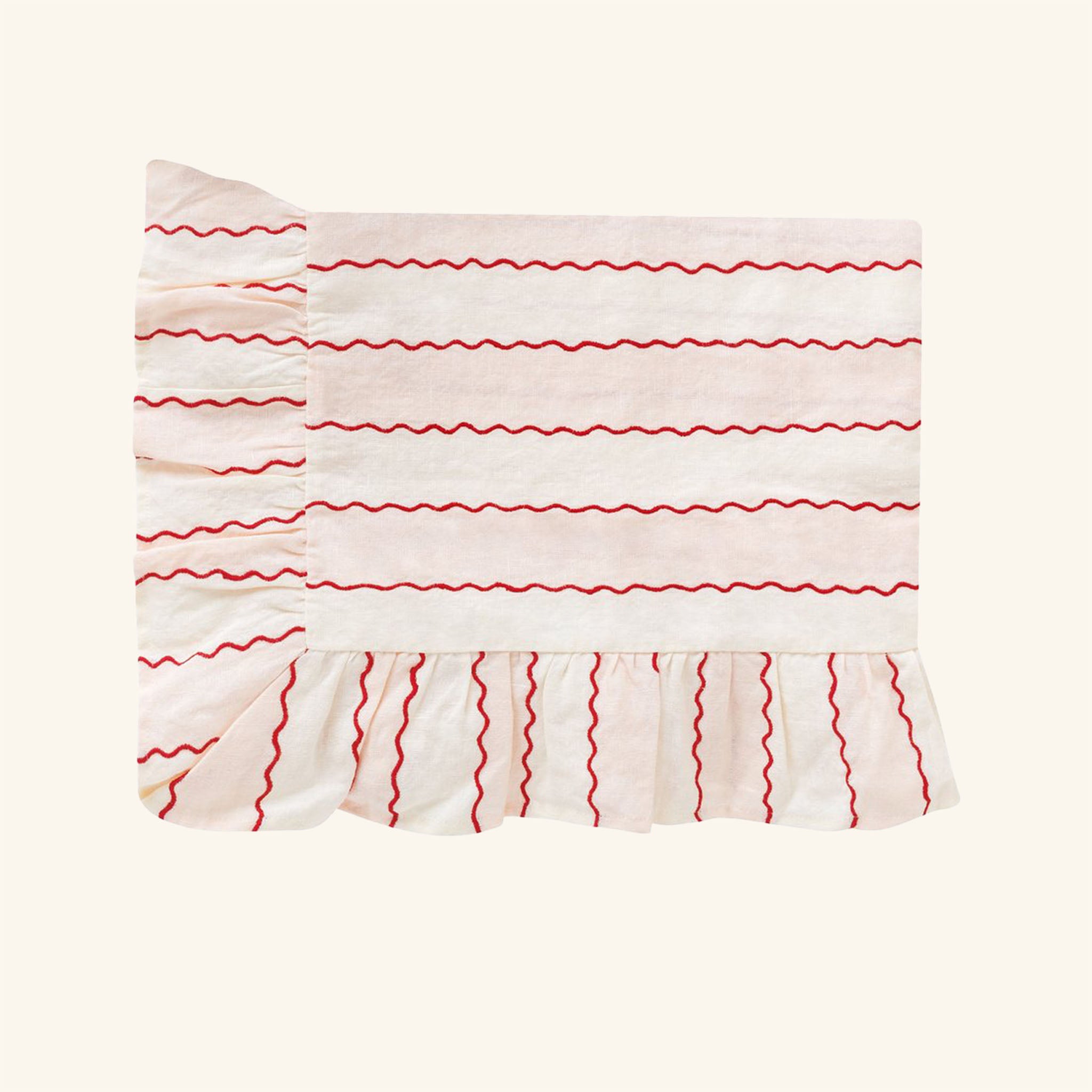 Marionette Embroidered Stripe Tablecloth