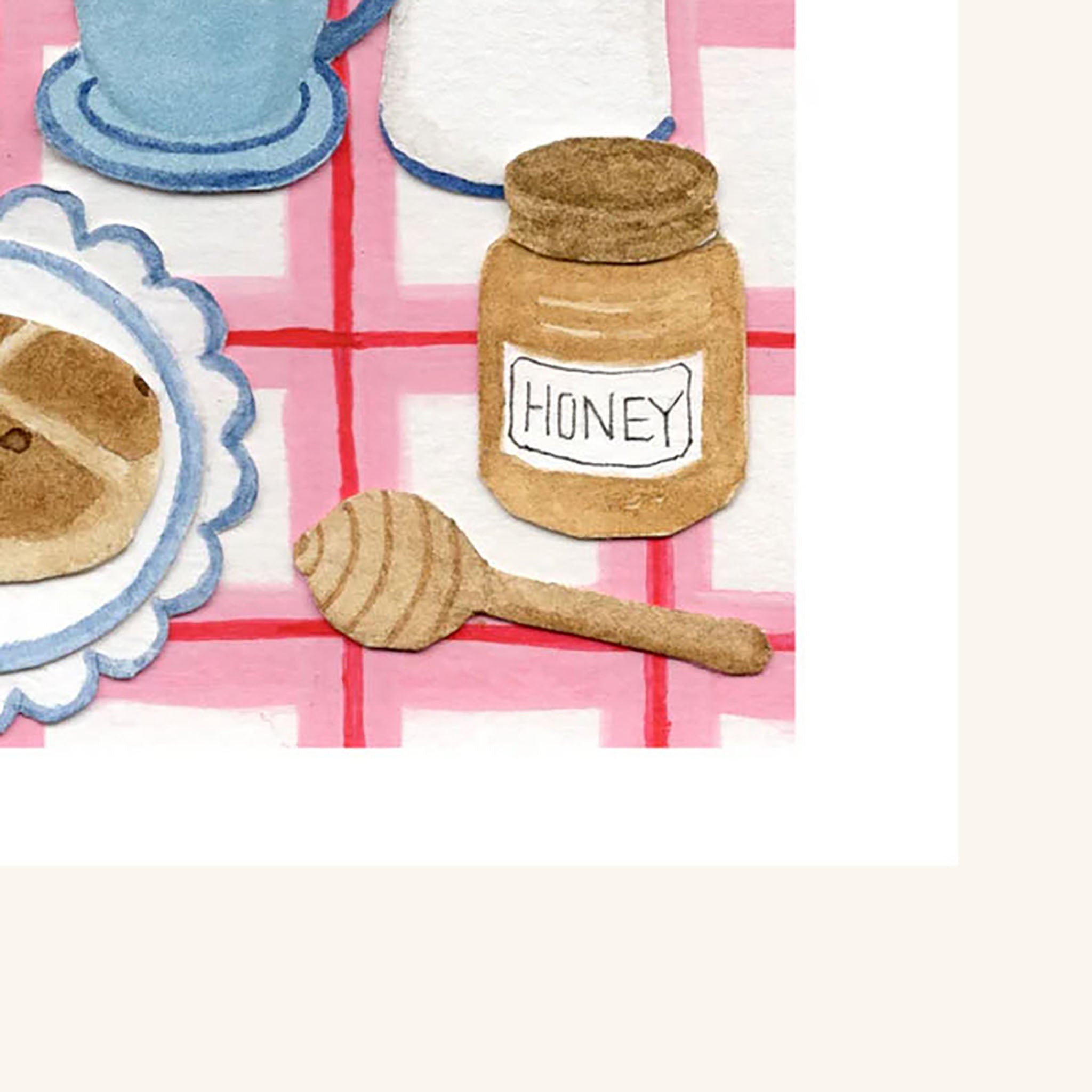 A Hot Cross Breakfast Greetings Card Mimi Dickson