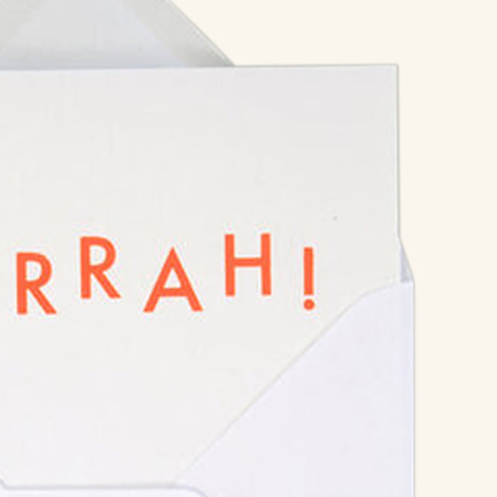 Foil Blocked Hurrah Card