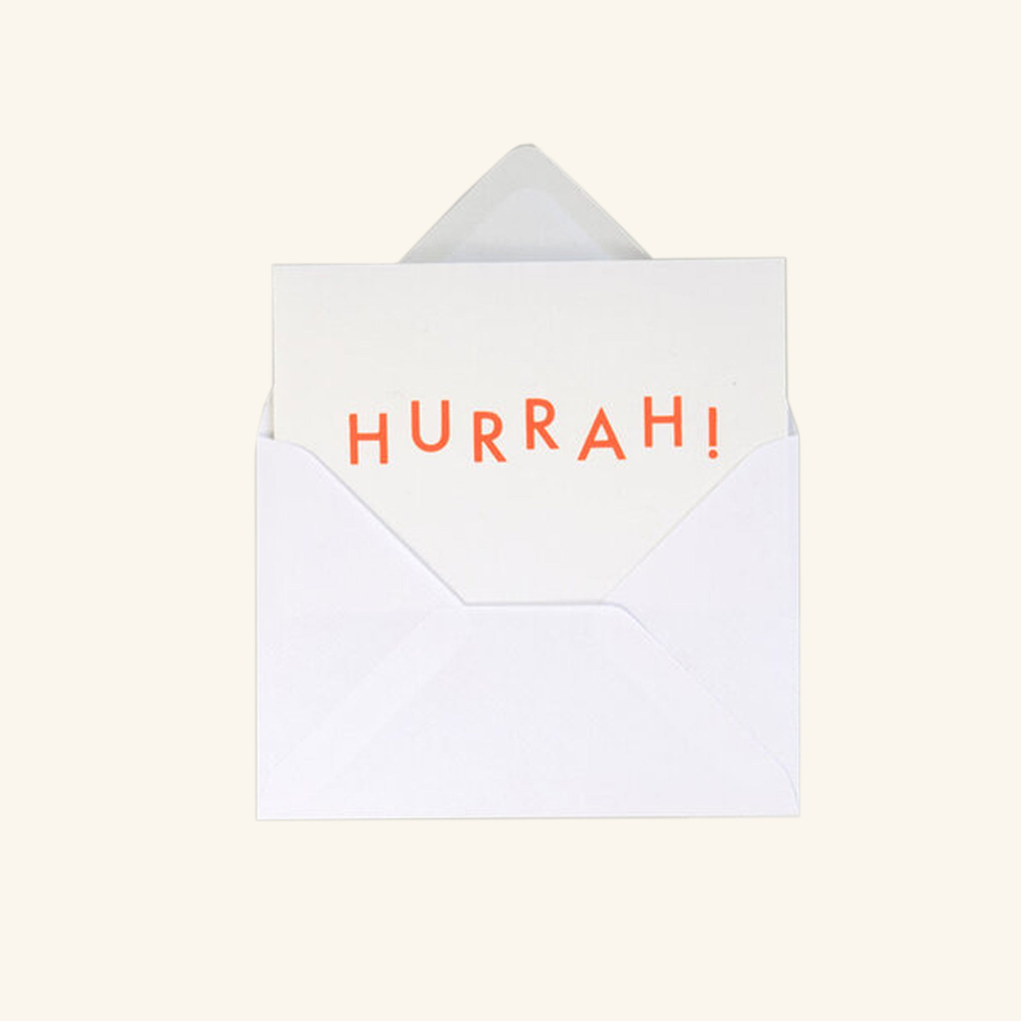 Foil Blocked Hurrah Card