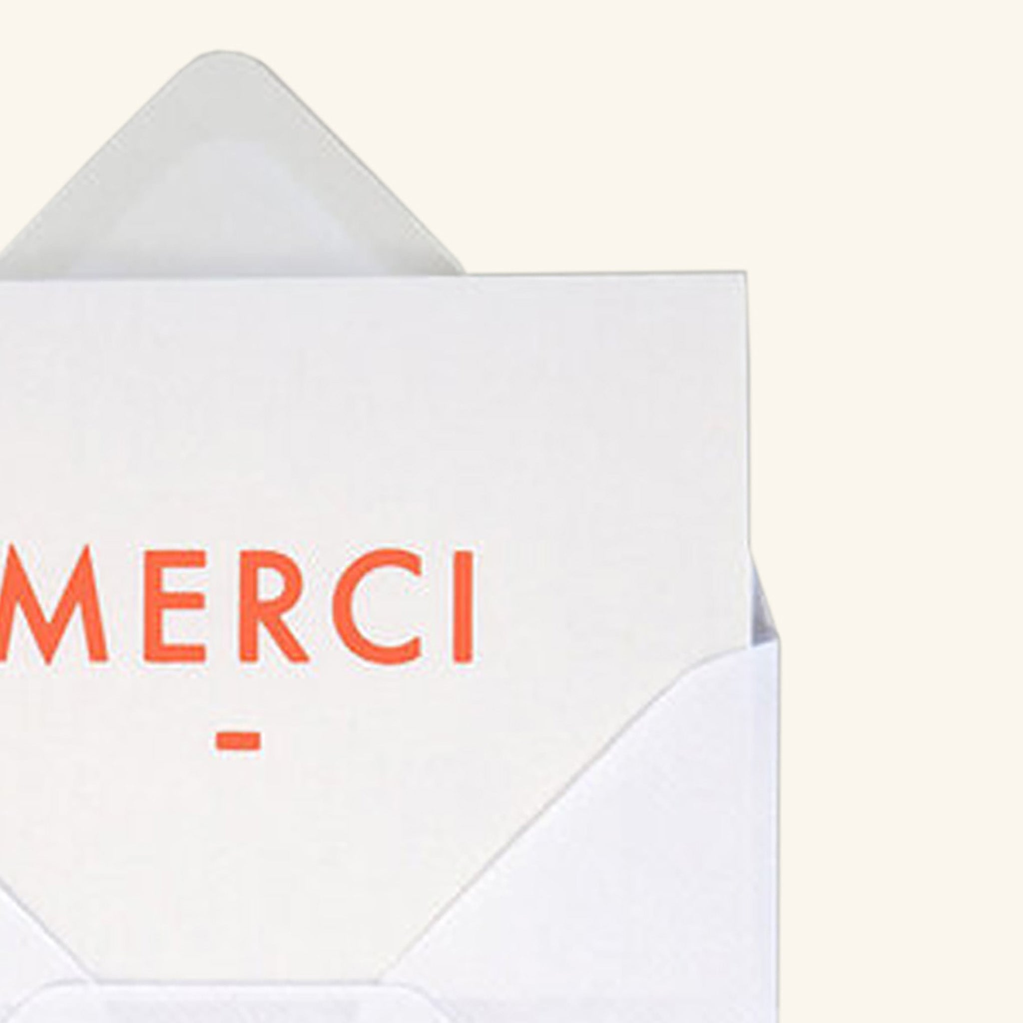 Foil Blocked Merci Card