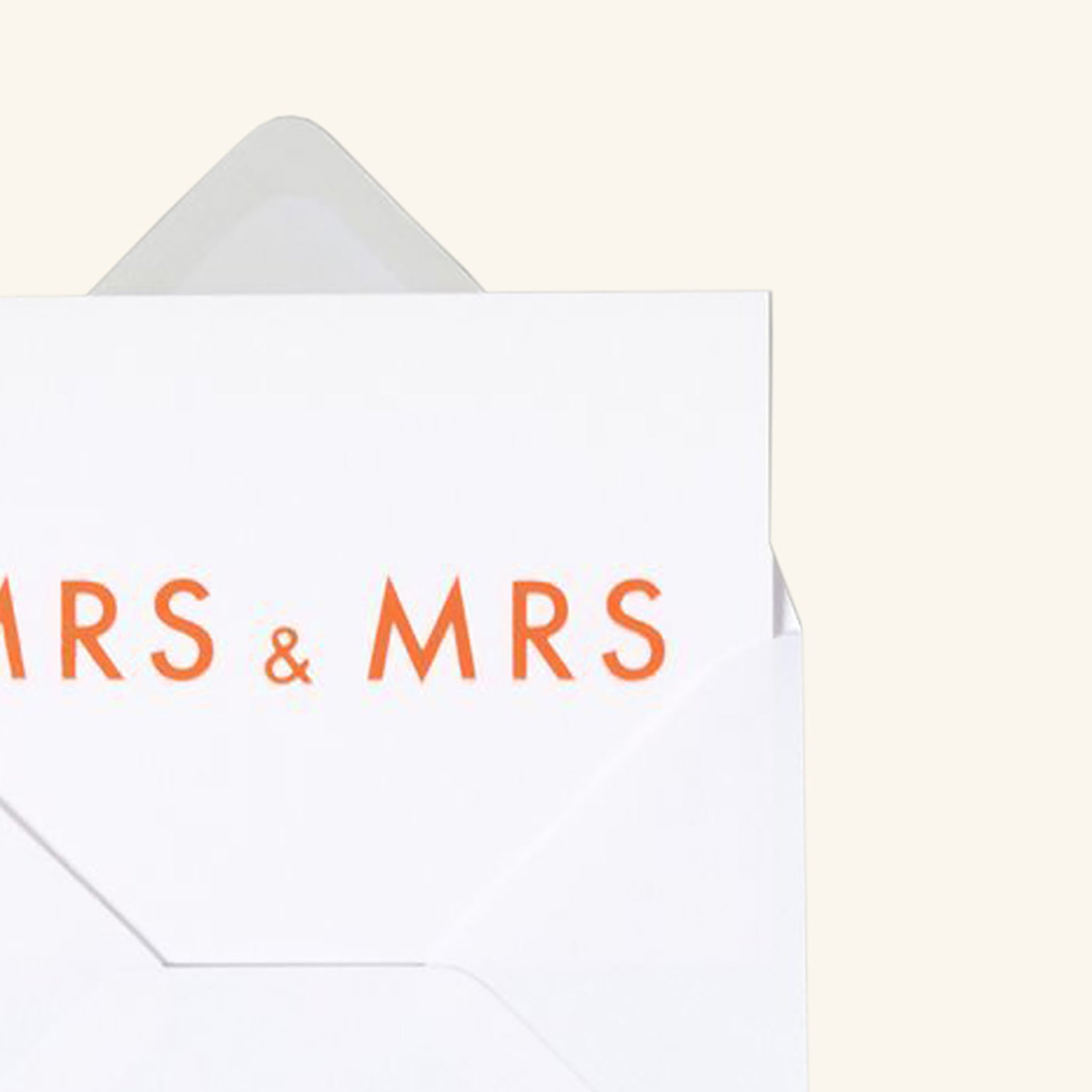 Foil Blocked Mrs & Mrs Card