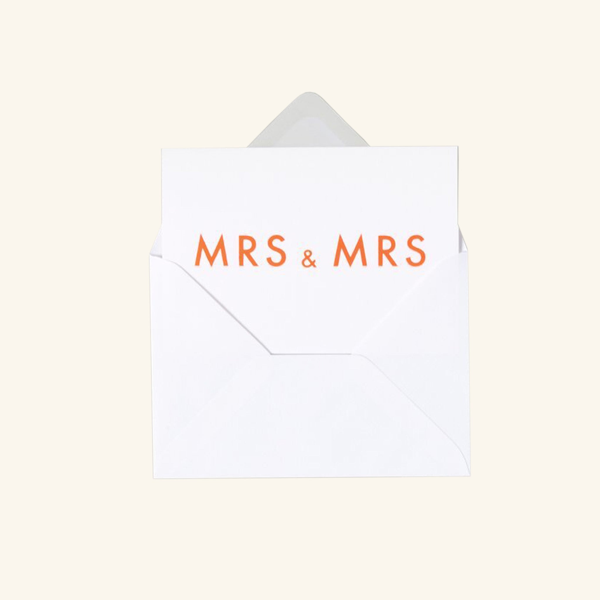 Foil Blocked Mrs & Mrs Card