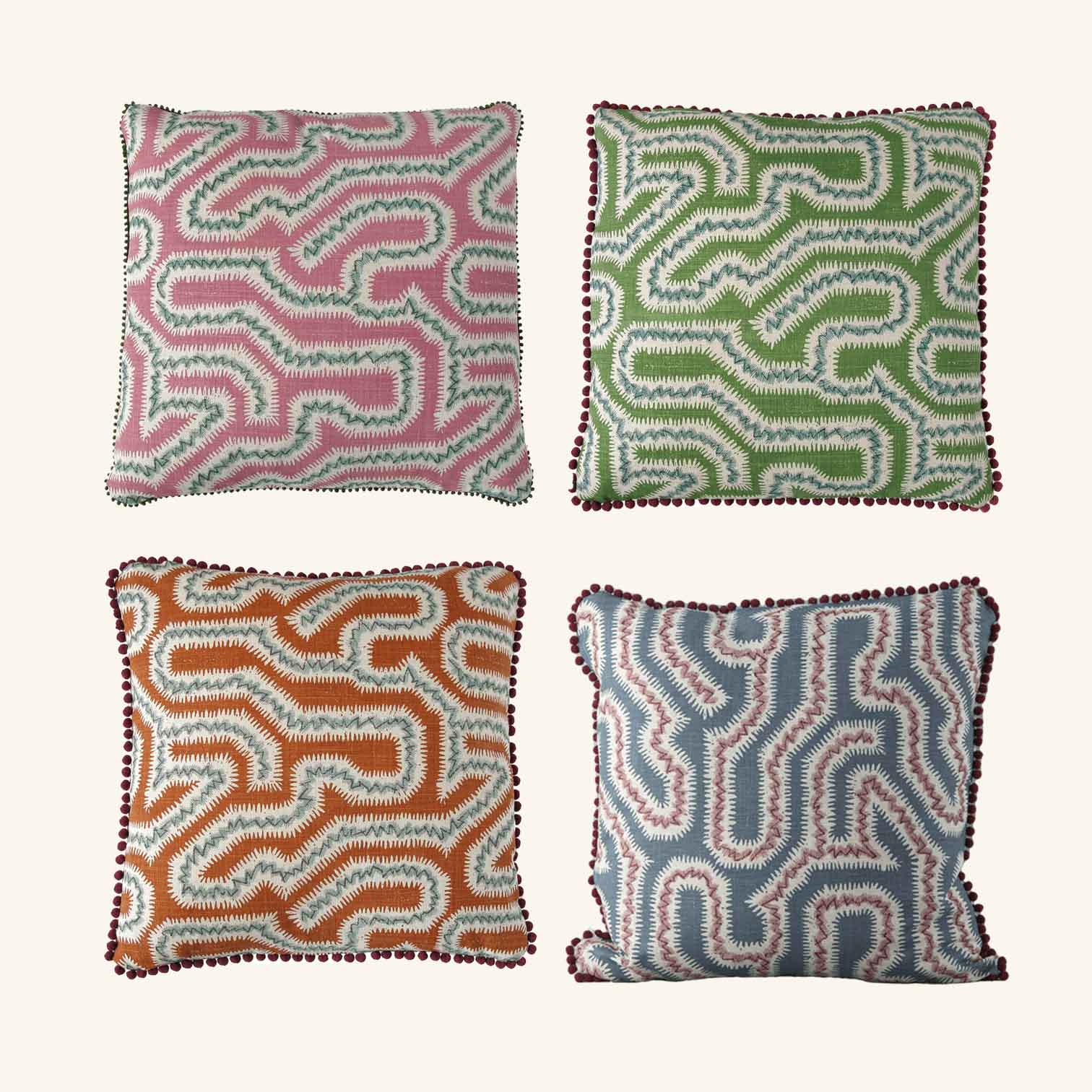 Moorish Maze Linen Cushion