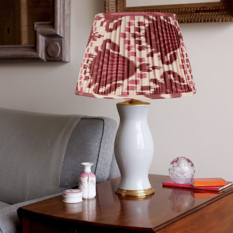 Ikat Lampshade – Burgundy & Magenta