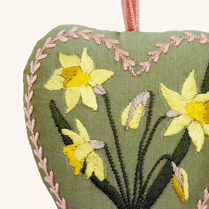 Heart Ornament Rosie Brain Embroidery