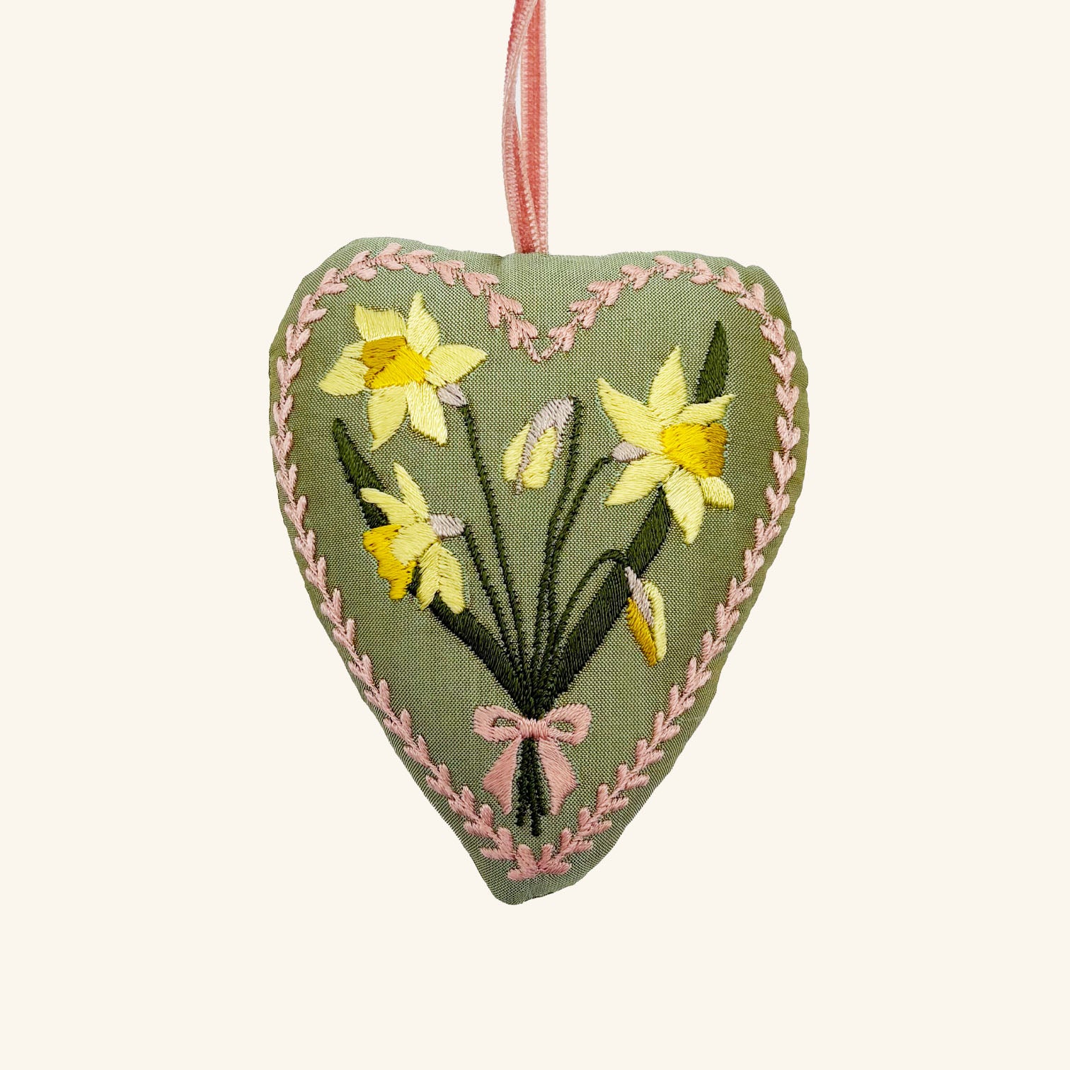 Heart Ornament Rosie Brain Embroidery