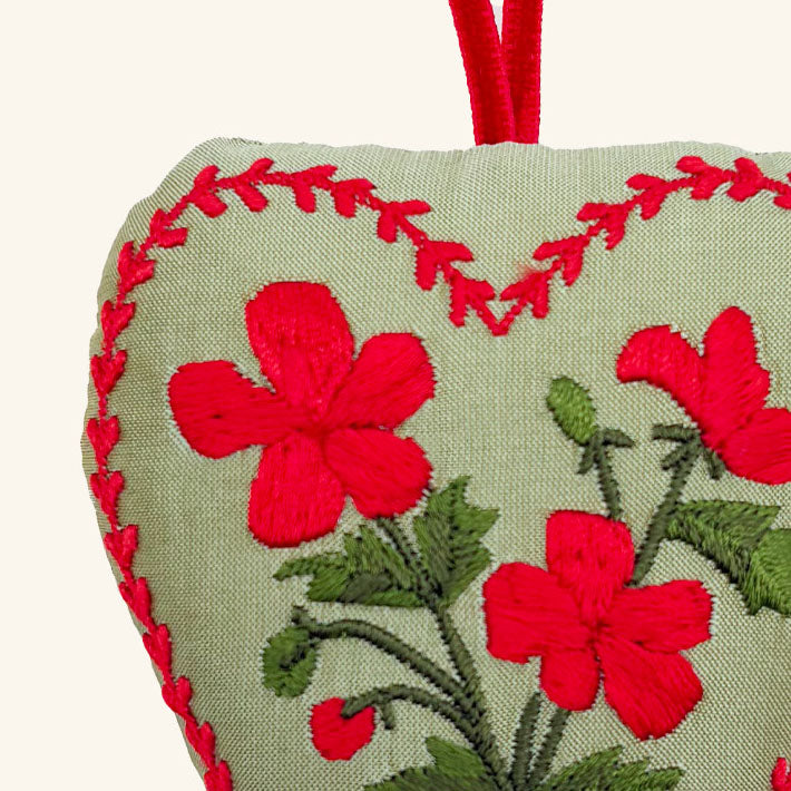 Heart Ornament Rosie Brain Embroidery