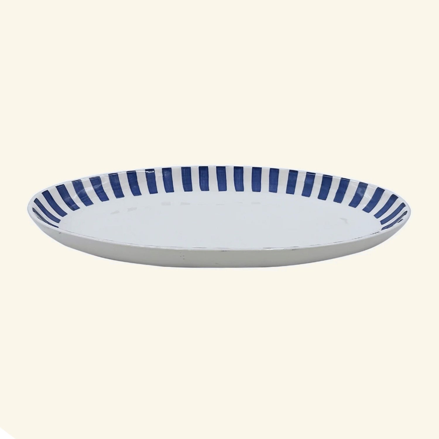 Large Stripes Oval Platter