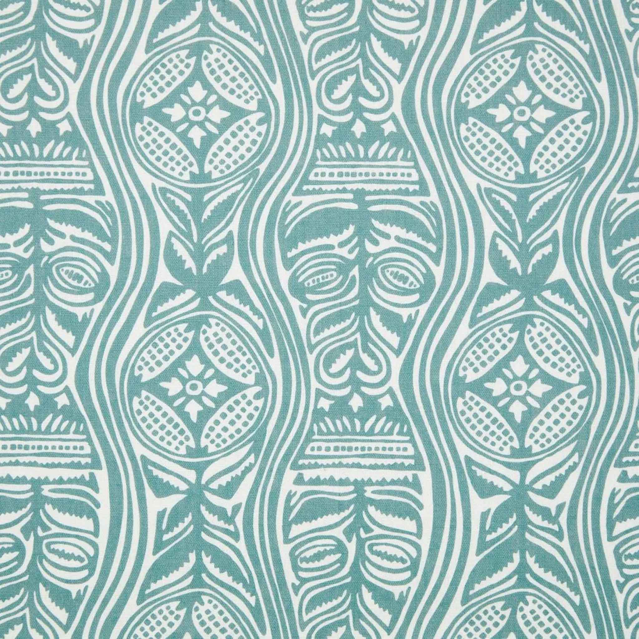 Dacha Dual Use Printed Linen Teal / Oyster
