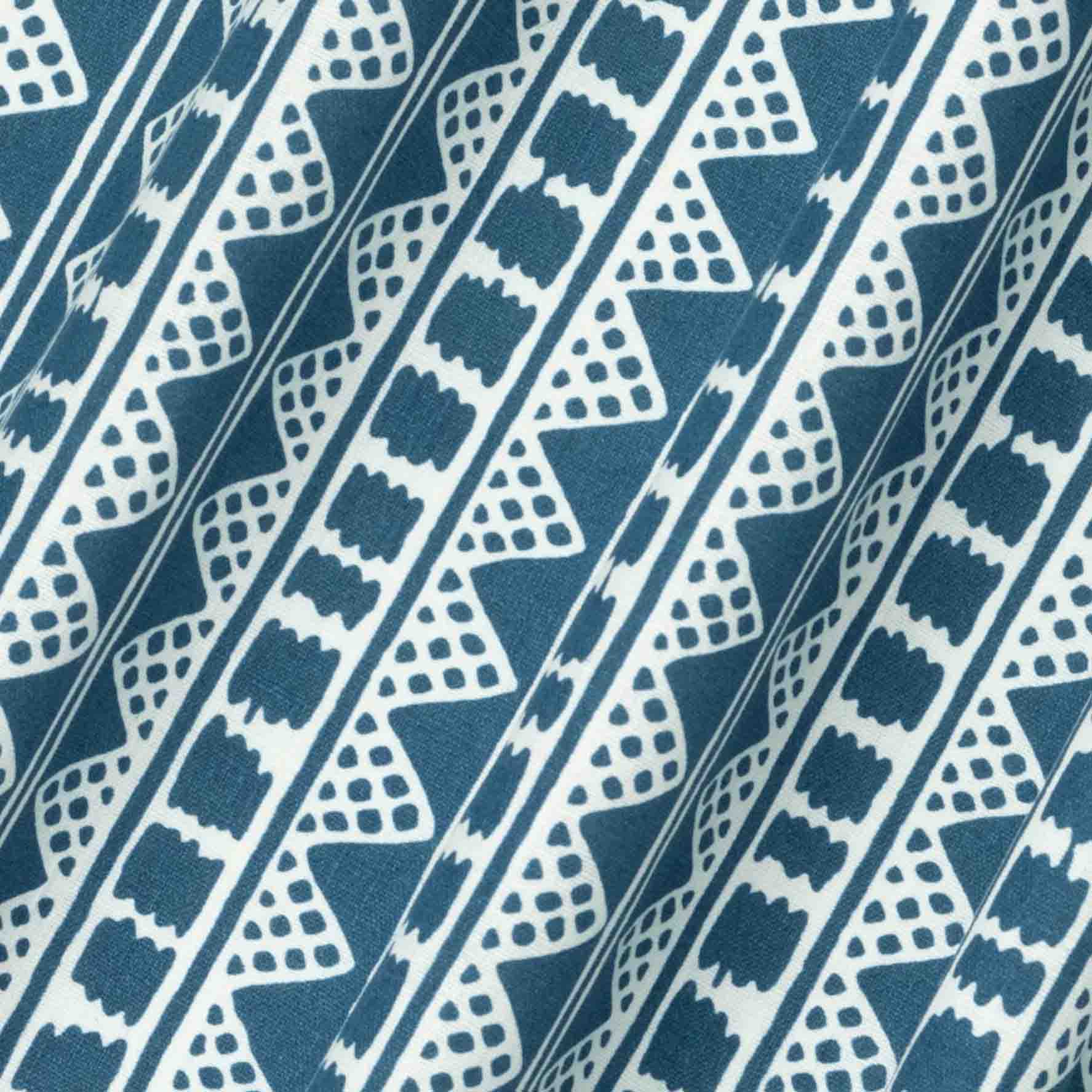 Kitezh Dual Use Archive Print Prussian Blue / Ivory White Fabric