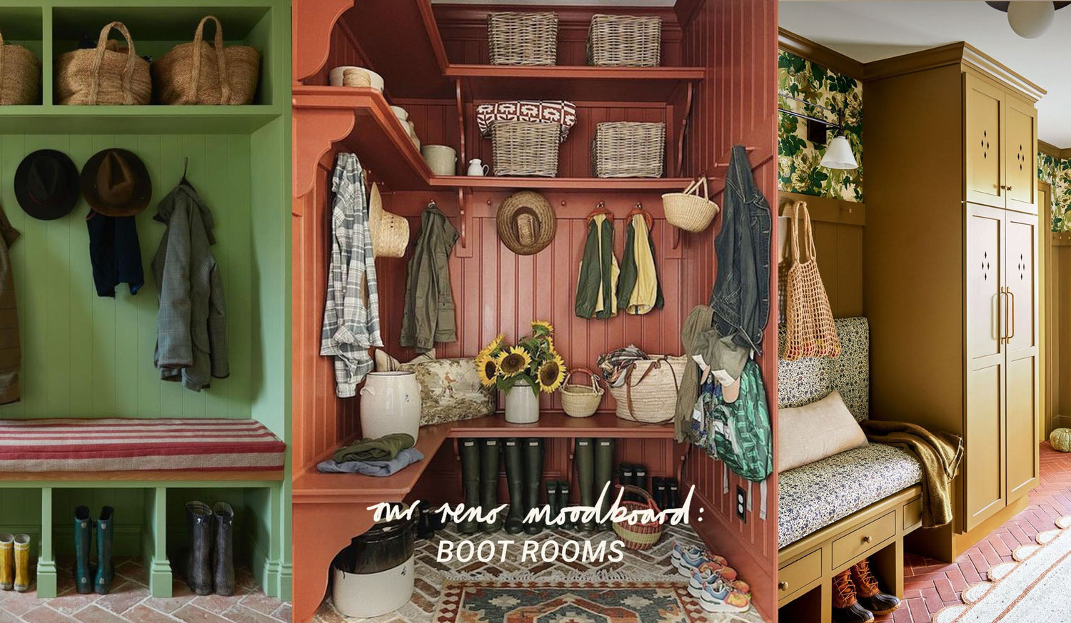 Collage of boot rooms