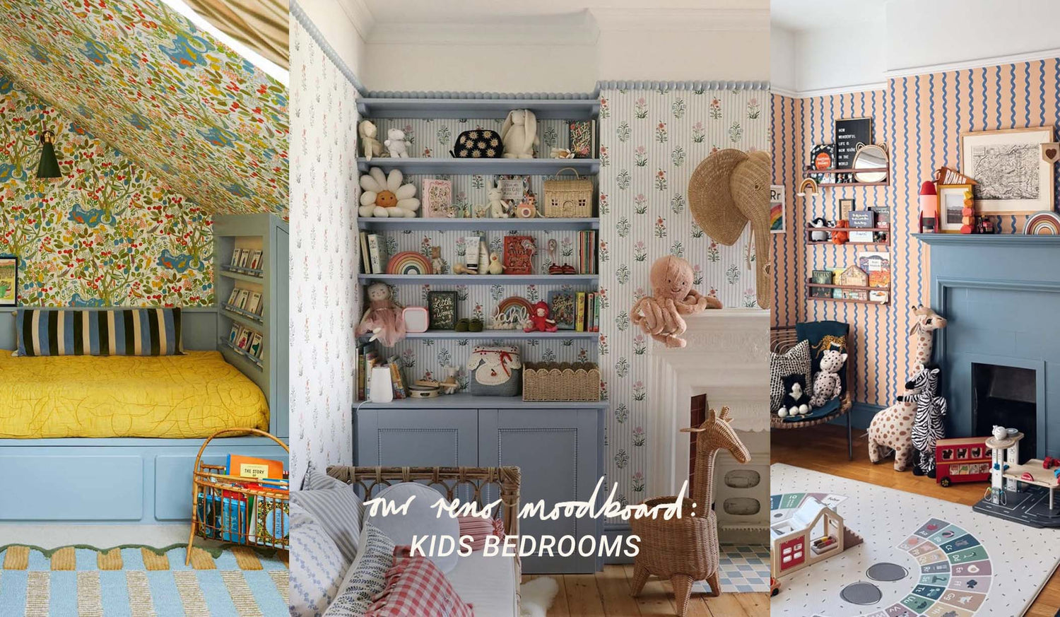Collage of kids bedrooms