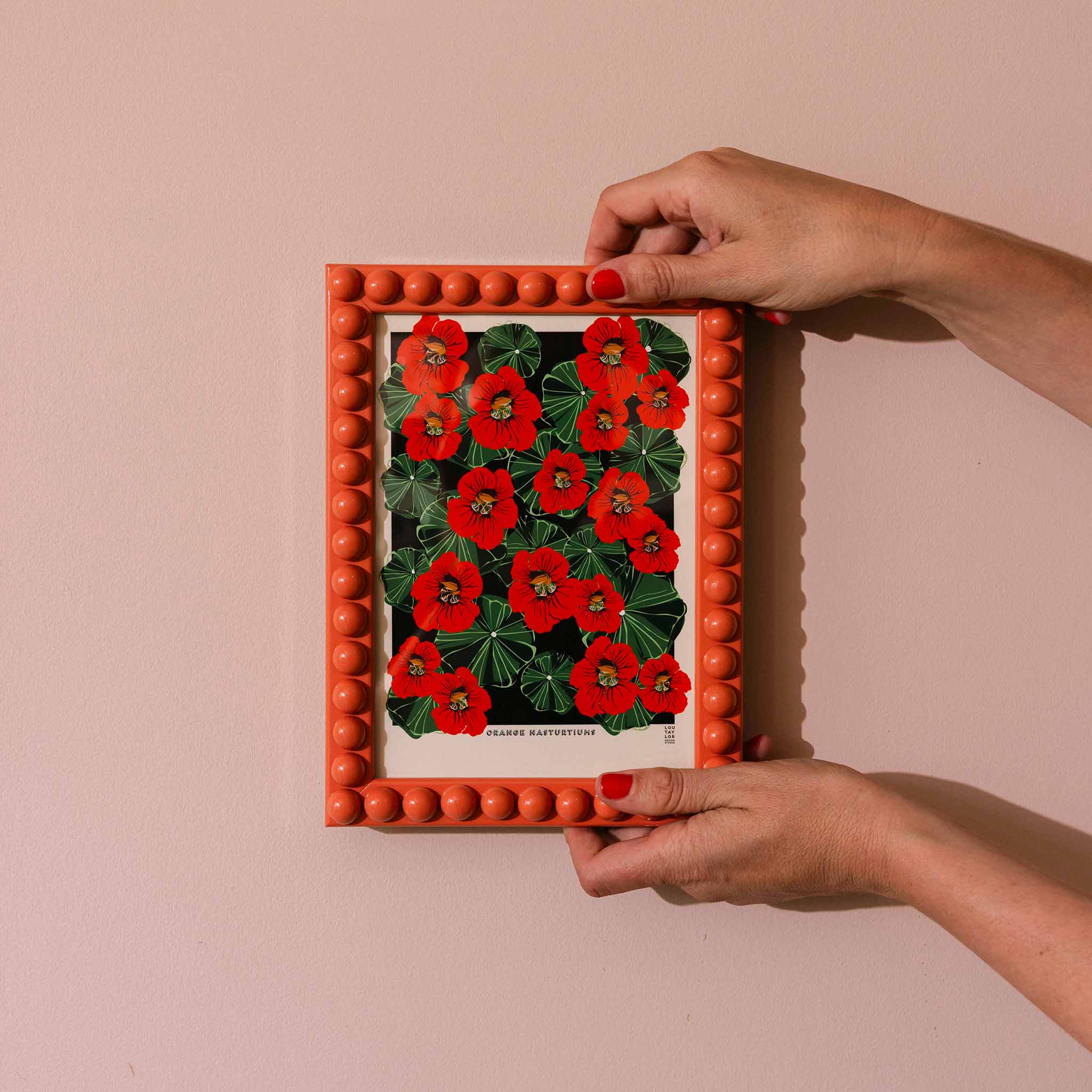 Painted Lacquered Bobbin Picture Frame