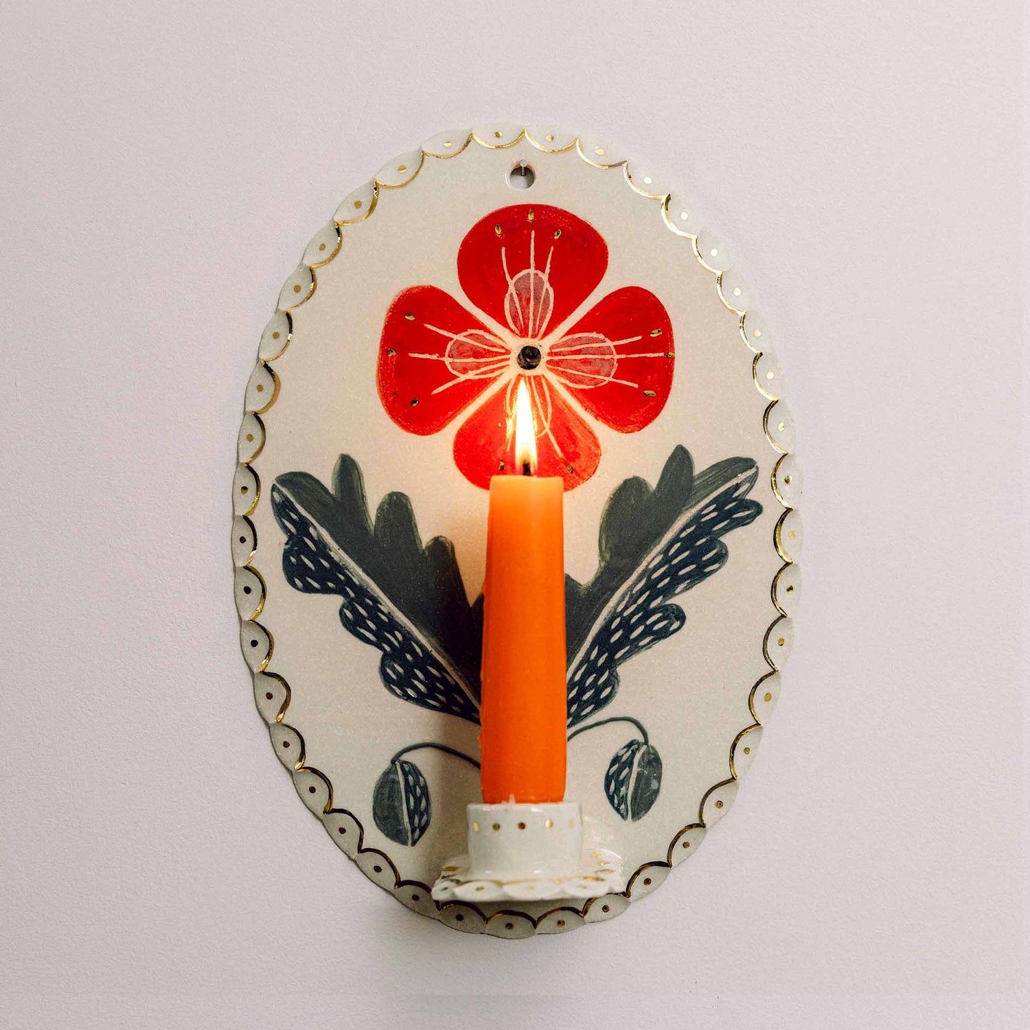 Poppy Candle Sconce Bonfire Workshop