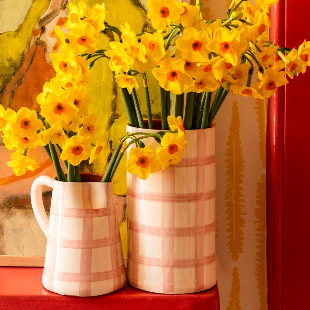 Gingham Vase