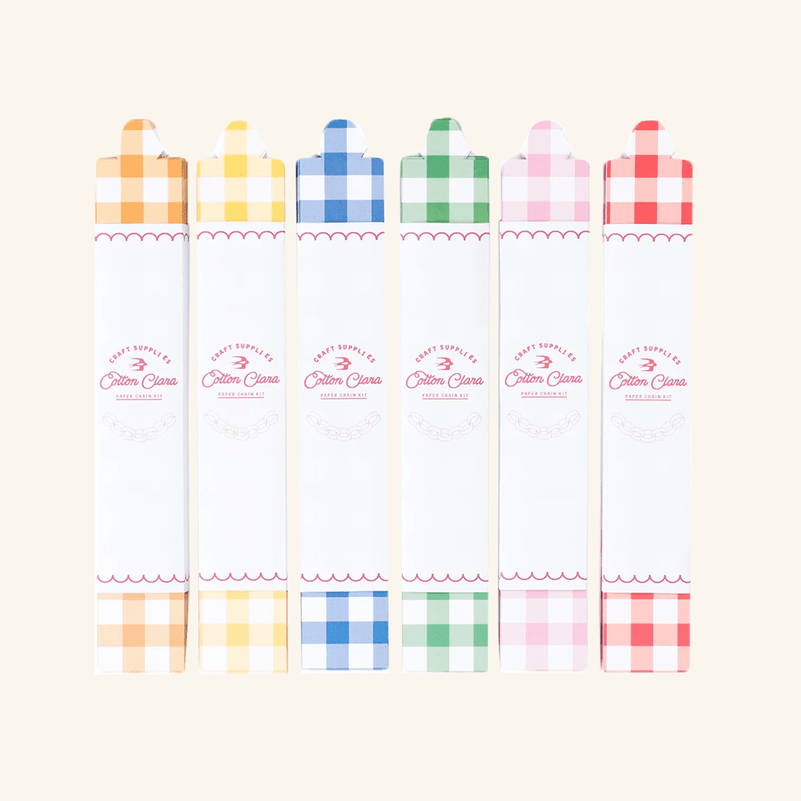 Gingham Paperchain Kit Cotton Clara