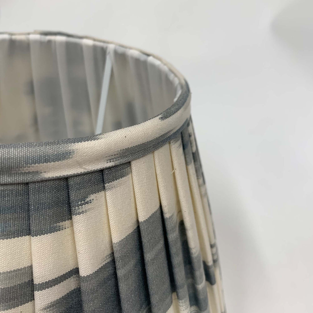 Ikat Lampshade Grey &amp; Cream
