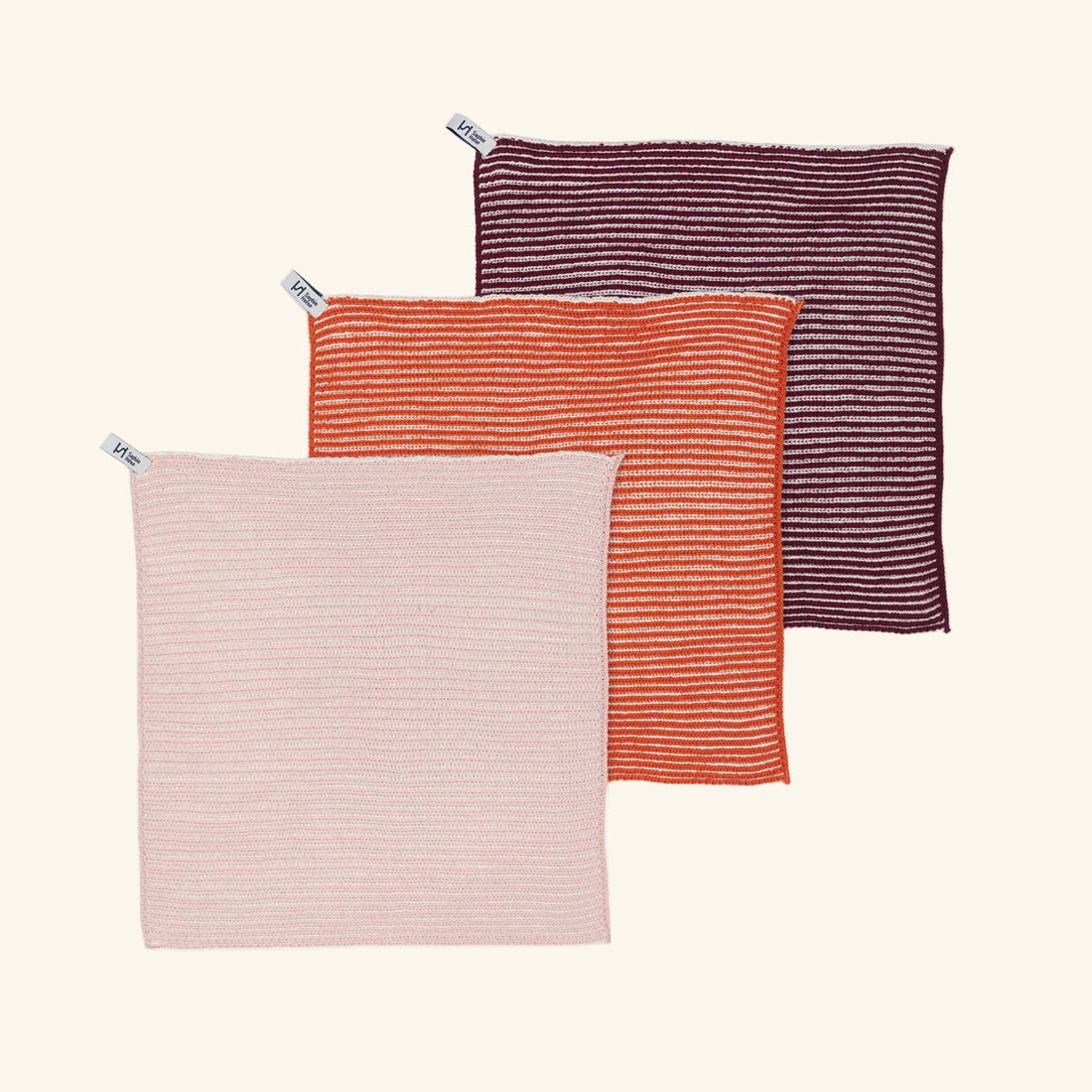 Reusable &amp; Eco-Friendly Cotton Dishcloths: Ribbed Orange