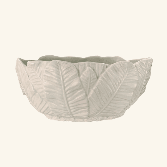 Vintage White Leaf Planter Sylvac