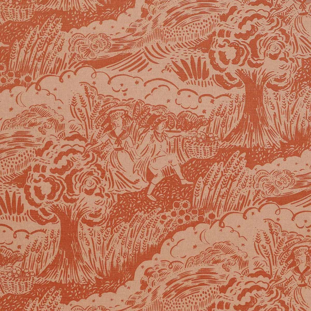 Apple Pickers Fabric