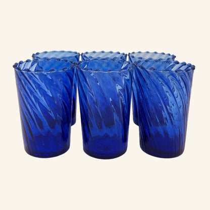 Set of 6 Moroccan Fluted Glasses