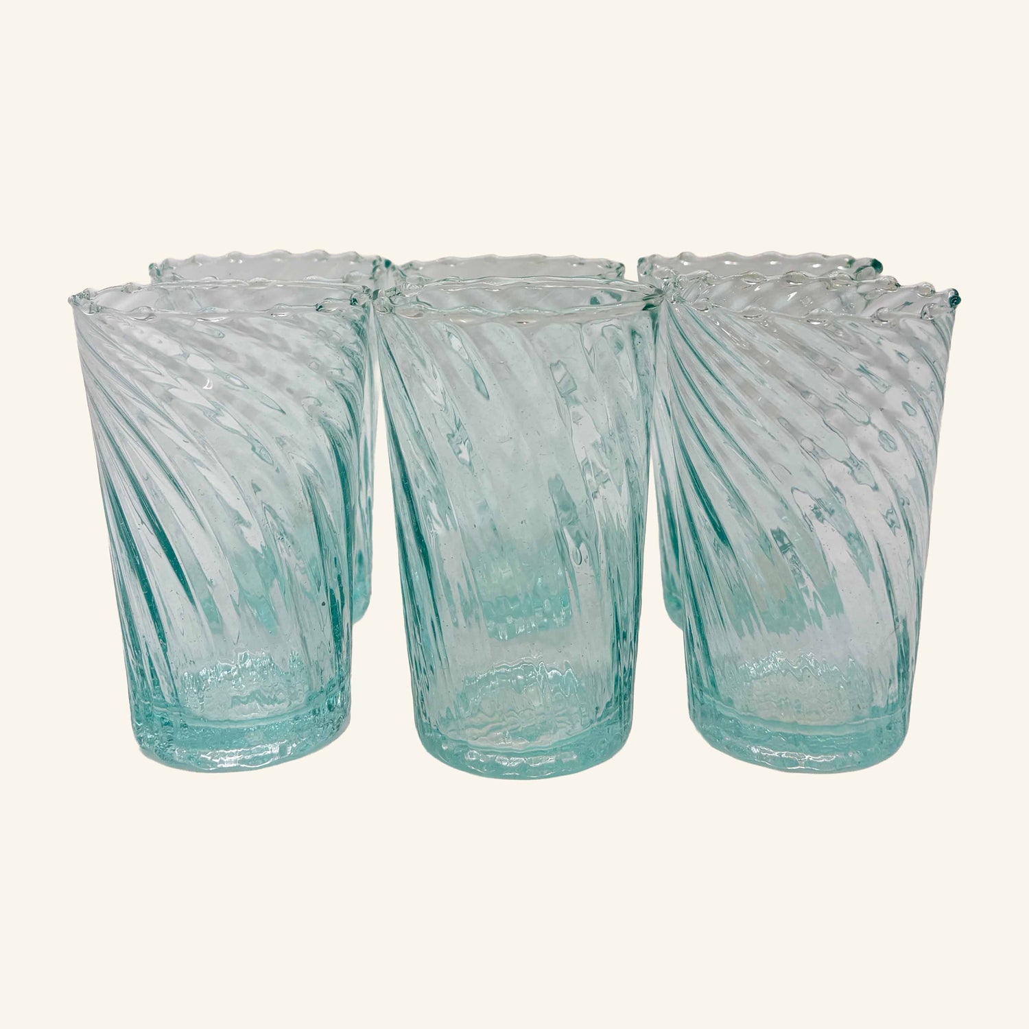 Set of 6 Moroccan Fluted Glasses