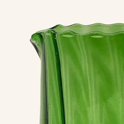 Moroccan Fluted Glass Pitcher