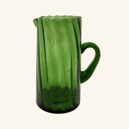 Moroccan Fluted Glass Pitcher