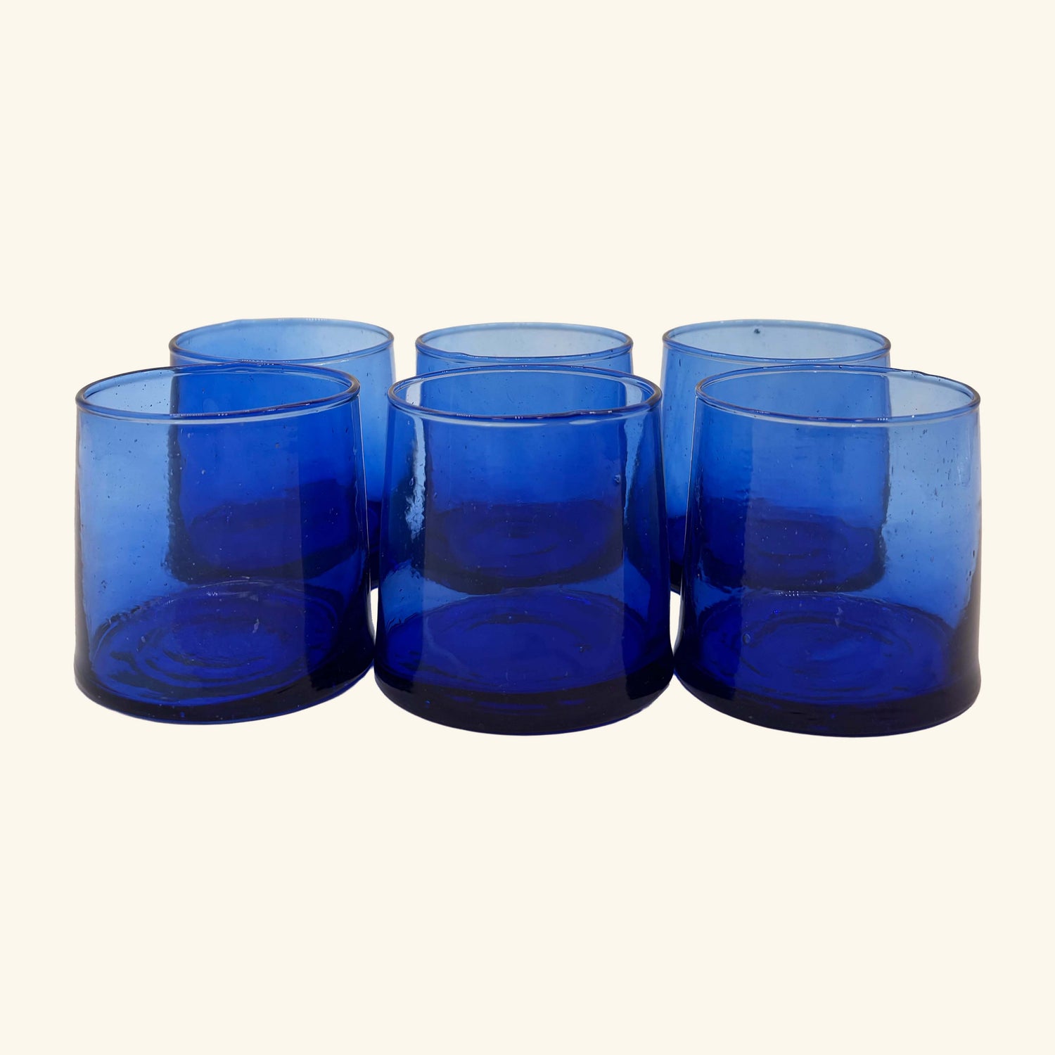 Set of 6 Moroccan Tapered Glass Tumblers