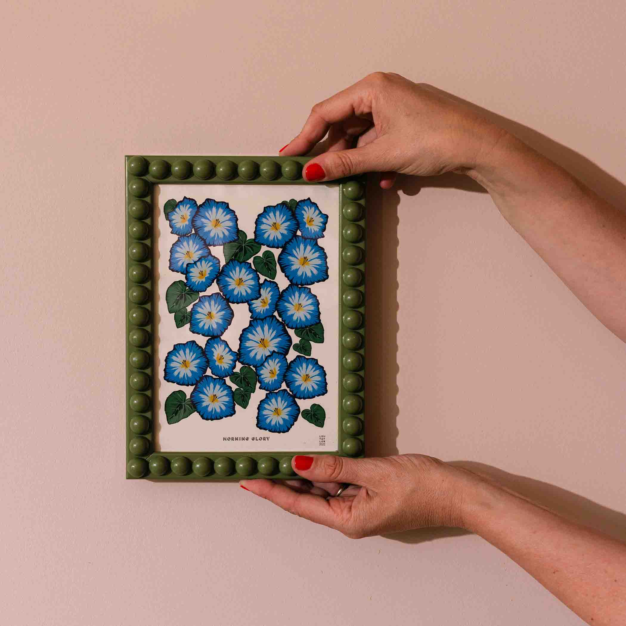 Painted Lacquered Bobbin Picture Frame