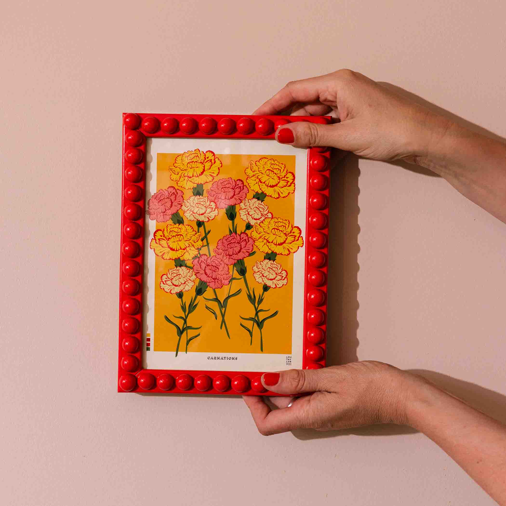 Painted Lacquered Bobbin Picture Frame