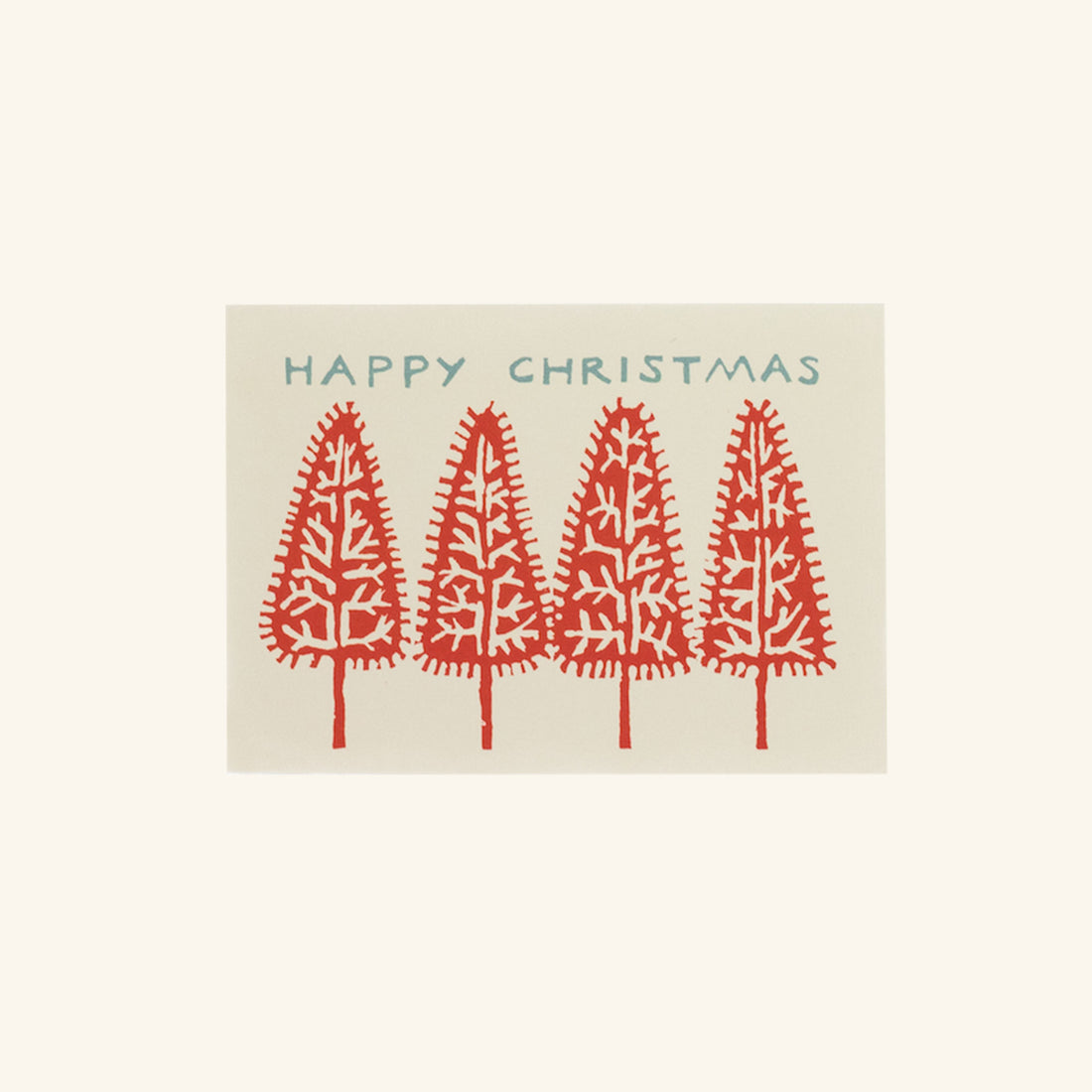 Pack of Ten Happy Christmas Trees Card