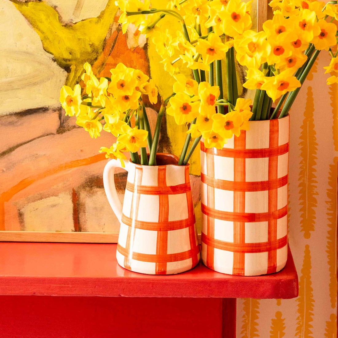 Gingham Jug