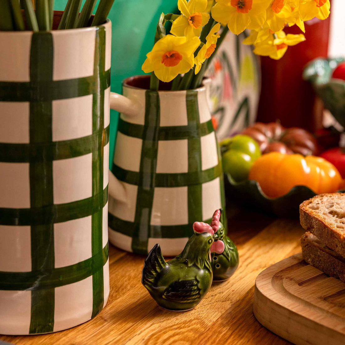 Gingham Vase
