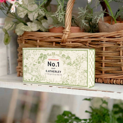 No. 1 Geranium Soap Trio
