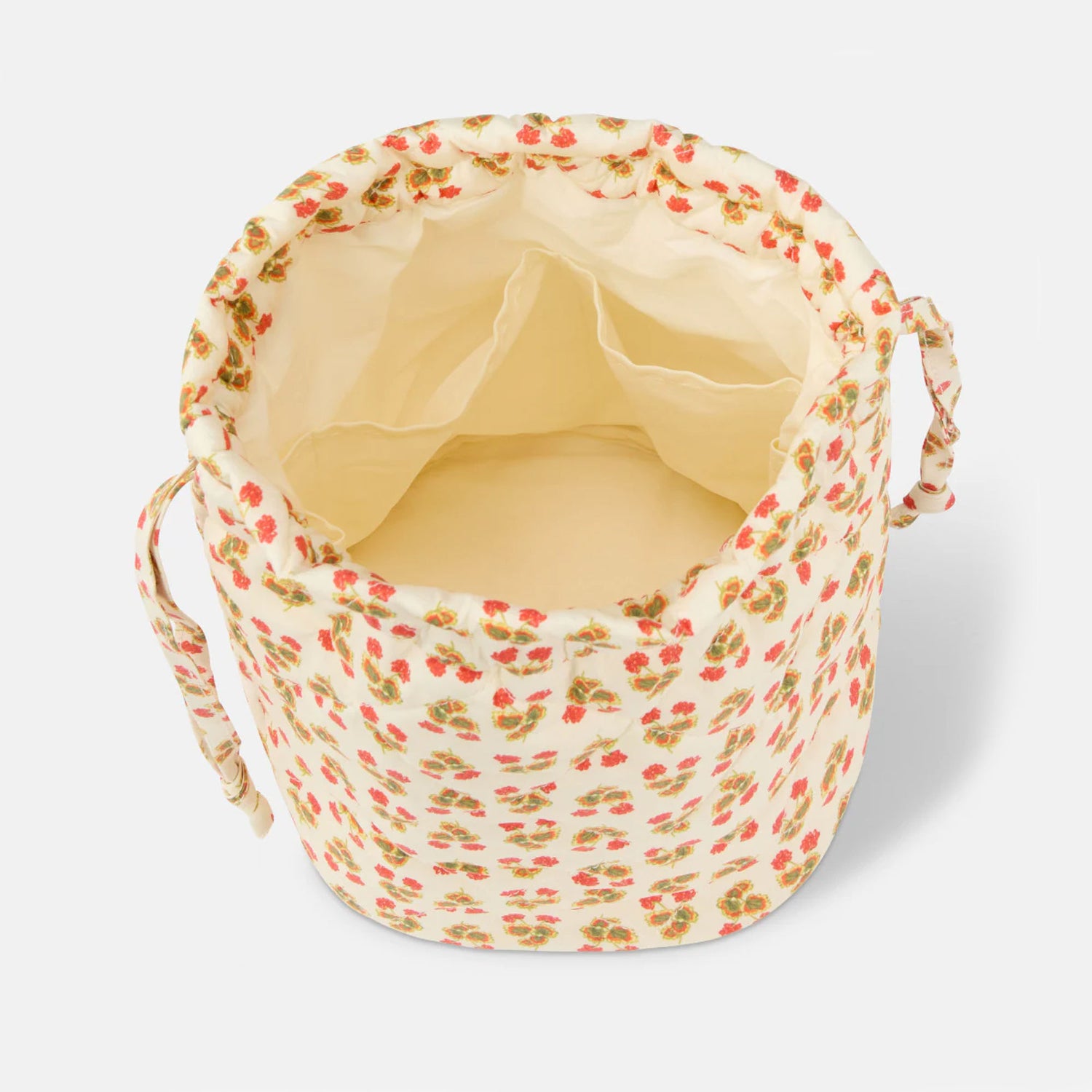 Quilted Geranium Drawstring Bucket Bag